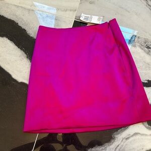 FRAME Fuchsia satin mini skirt